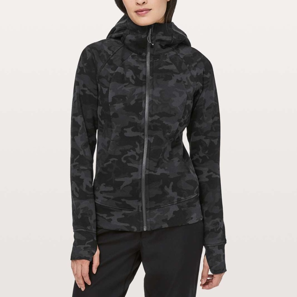 Lululemon Scuba Hoodie *Light Cotton Fleece Incognito Camo Multi Grey - Size 8